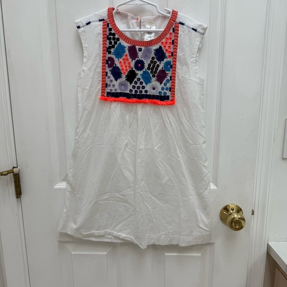 Crewcuts Other - Crewcuts White sleeveless Dress with Colorful Embroidery NWOT